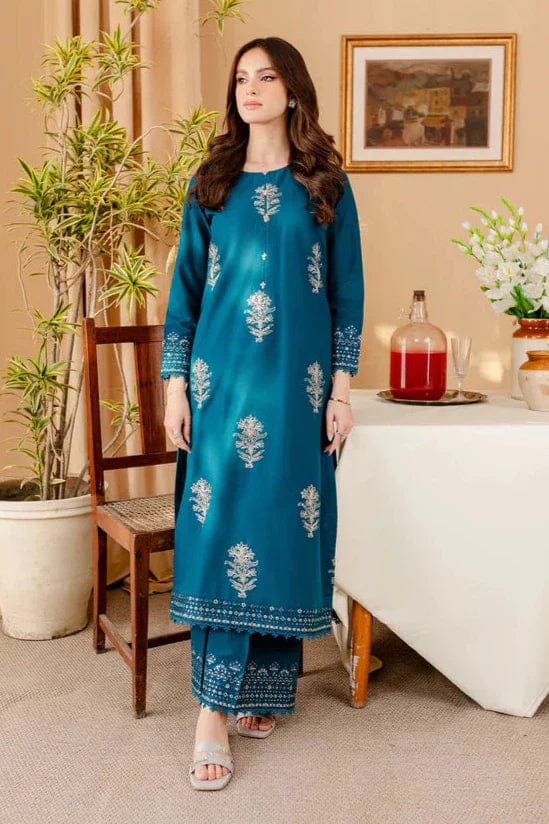 2PC DHANAK SEQUIN EMBROIDERED SHIRT WITH DHANAK TROUSER