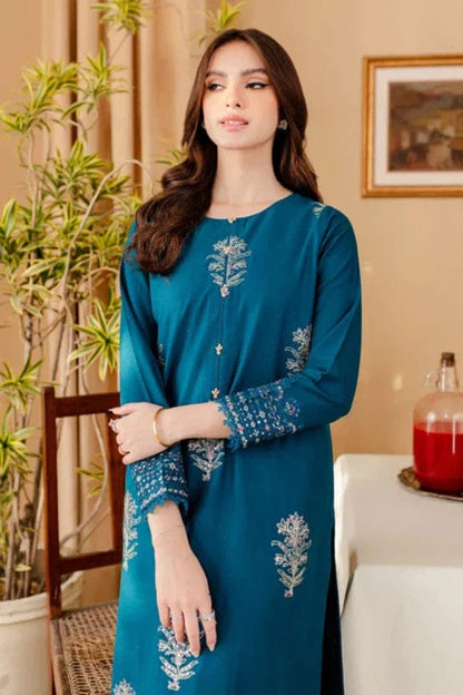 2PC DHANAK SEQUIN EMBROIDERED SHIRT WITH DHANAK TROUSER