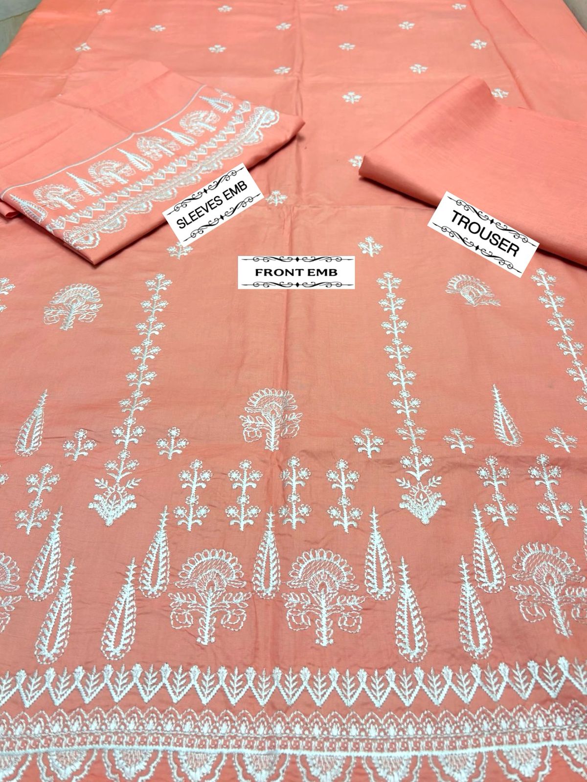 Stitched 2 Piece Embroidered LAWN Shirt and LAWN Pant